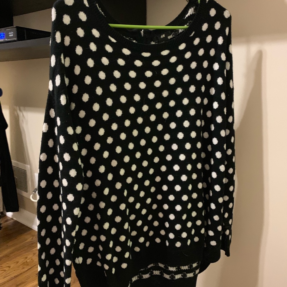 Polka dot oversized sweater